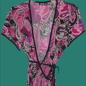 Apt. 9 Paisley Multicolored Wrap Dress (size XL)